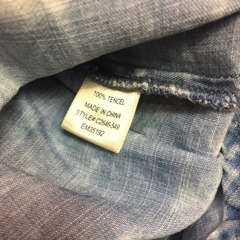 Anthropologie Cloth & Stone Blue Acid Wash XS - Picture 4 of 5